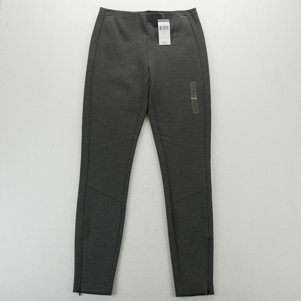 Polo Ralph Lauren Womens Charcoal Grey Ponte Moto Leggings Pants 6 Skinny NEW